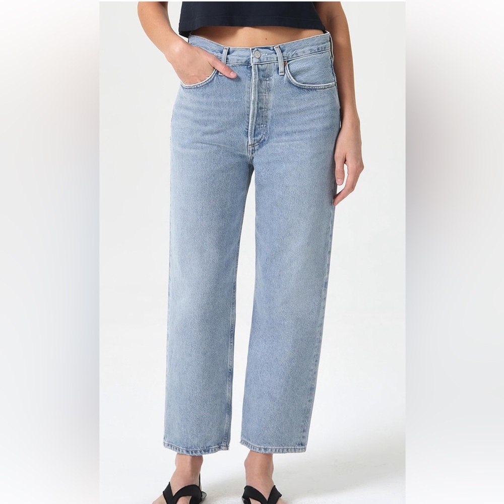 agolde 90s crop mid rise jeans